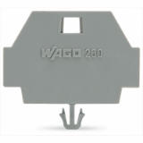 260-371 - End plate, with snap-in mounting foot
