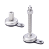 GN 33 Leveling feet, Stainless Steel, with Rubber Pad, with Mounting Flange