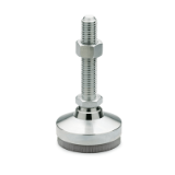 GN 342.2 Leveling Feet with Vibration Damping, with Threaded Stud, Steel
