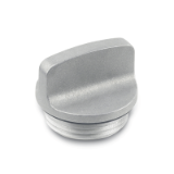 GN 441 Threaded Plugs, Aluminum, with Wing Knob, up to 100 °C