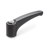 GN 604.1 - Adjustable hand levers, Plastic, bushing Stainless Steel, with bore