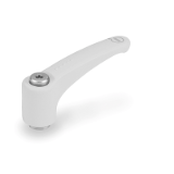 GN 604.1 - Adjustable hand levers, antibacterical plastic, bushing Stainless Steel, with female thread