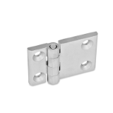 GN 237 - Hinges, Stainless Steel, with extended hinge wings, Type A, 2x2 bores for countersunk screws