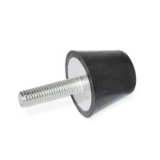 GN 253 - Buffer, with threaded stud, Blunt conical shape