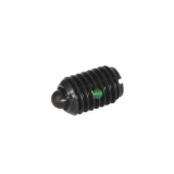 SPDN - Short Spring Plungers, With Delrin Nose, Without Nylon Locking Element, Light End Pressure Inch