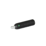 SPNLE - Spring Plungers, Type K- Bolt Plastic, Light End Pressure, With Nylon Locking Element Inch